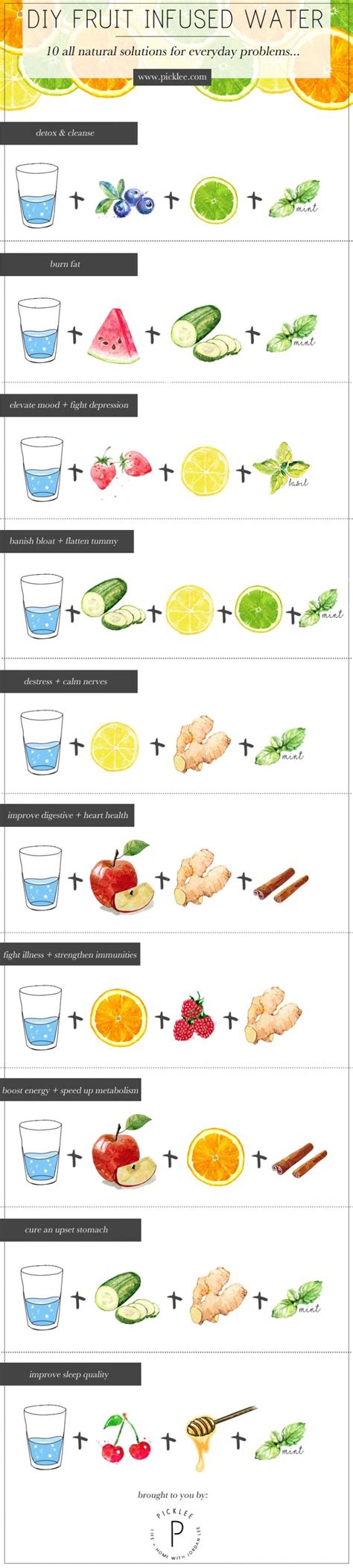 10 'Cure All' Fruit Infused Water Recipes [health benefits] - Picklee