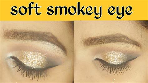 soft smokey eye makeup | smokey glitter eye makeup | eye makeup glitter ...