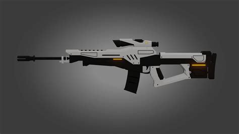 Sci-Fi Rifle 3D Model by sathak