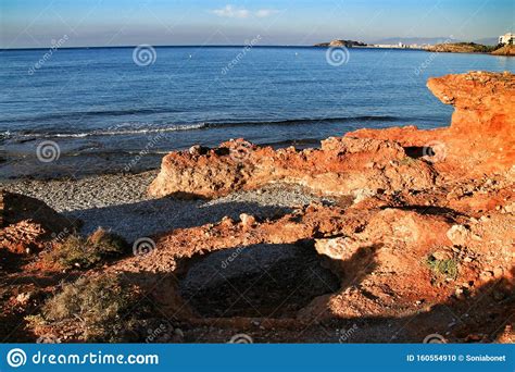 Sunrise on Isla Plana Beach in Cartagena, Murcia Stock Photo - Image of plana, foggy: 160554910