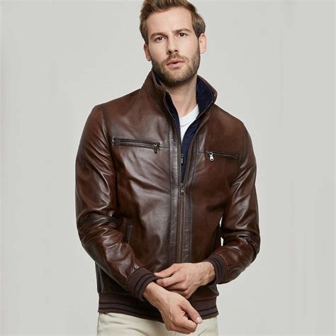 Buy Neymar Brown Leather Jacket