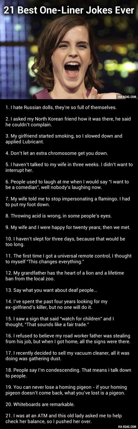 21 Best One-Liner Jokes Ever - 9GAG