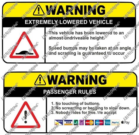 Warning Stickers – Funny – KillAllChrome®