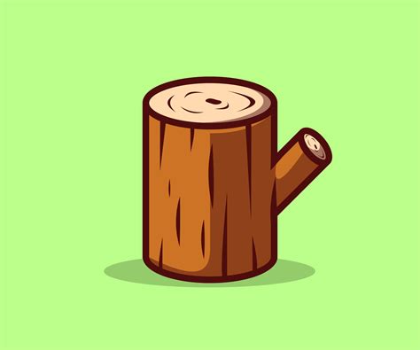 Illustration of a wooden log Vector Icon. Flat Cartoon Style. 13129468 Vector Art at Vecteezy