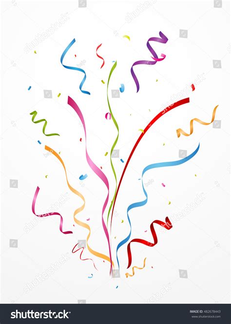 Colorful Celebration Confetti Ribbon Stock Vector (Royalty Free ...