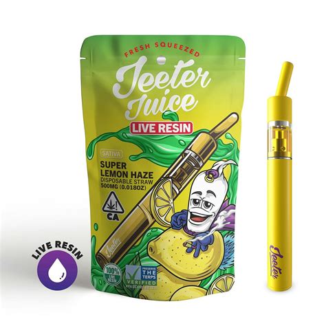 Jeeter: Super Lemon Haze Jeeter Juice Live Resin Disposable Straw | Leafly