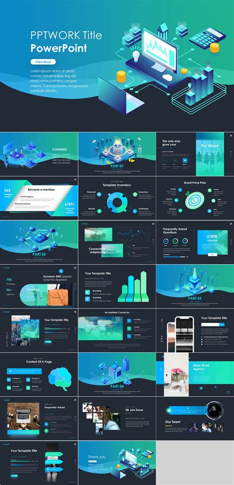 Best Blue Infographic Data PowerPoint template on Behance