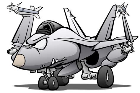 Military Naval Fighter Jet Airplane Cartoon Vector Illustration 372891 Vector Art at Vecteezy