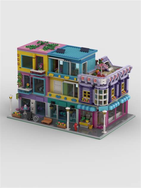 LEGO MOC Friends Street Modular by KTBrickworks | Rebrickable - Build with LEGO