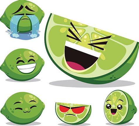 Lime Cartoon Set B in 2021 | Fruit cartoon, Lime vector, Cartoon