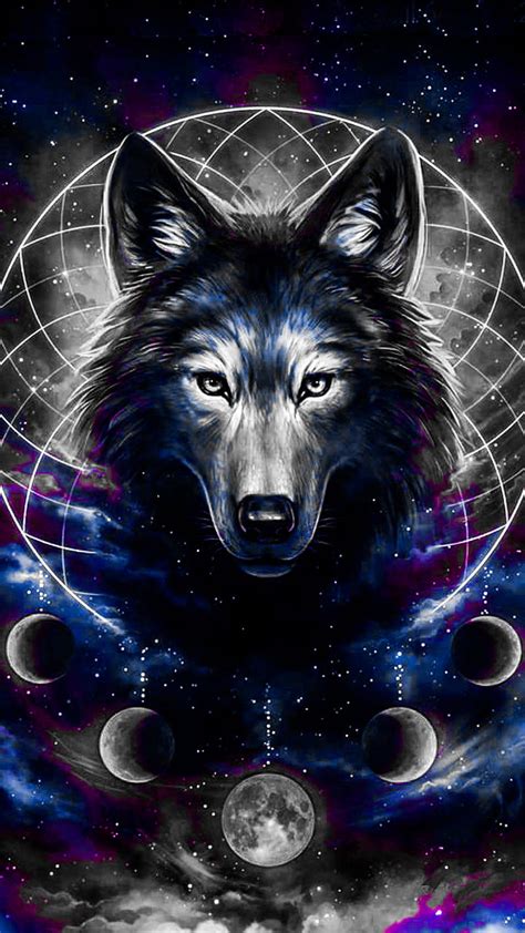 Wolf drawing, bonito, black, shadow, wolf, HD phone wallpaper | Peakpx