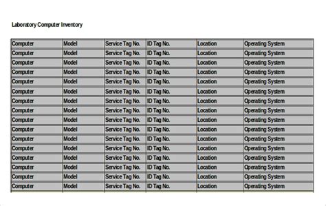 Computer Inventory Template – 19+ Free Word, Excel, PDF Documents ...