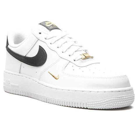 Nike Air Force 1 Low Essential White Black Gold – AGAVO Online Shopping ...