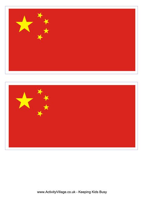 China Flag - Free Printable China Flag | China flag, Flag printable, Flag template