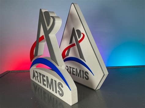 3D Printed Set of Artemis Mission Logo Display for Desk or - Etsy