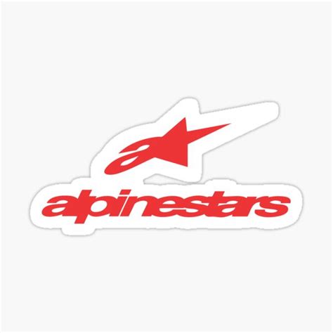 "white alpinestars red logo" Sticker for Sale by arnoldfrans1 | Redbubble