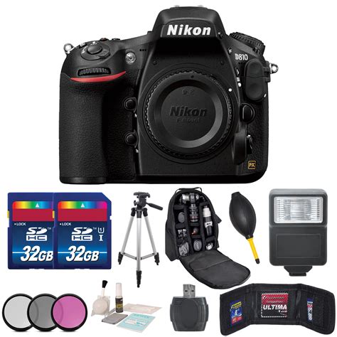 Nikon D810 DSLR Camera Kit + Body + Accessory 64GB Bundle DSLR810KIT30