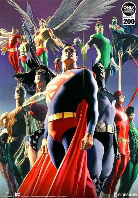 DC Comics JLA Secret Origins Fine Art Lithograph by Alex Ross | Arte superhomem, Heróis da dc ...