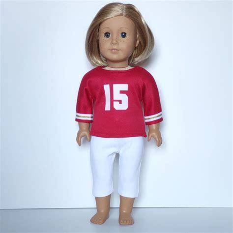 LI Red Football Jersey Number 15 and White Knit Capris 18 - Etsy