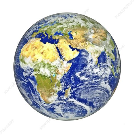 Africa and Asia, artwork - Stock Image - F006/8619 - Science Photo Library