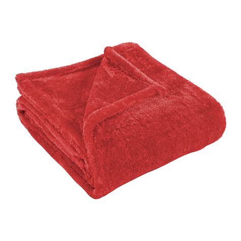 Superior Soft, Warm and Breathable Fleece Throw Blanket, Red - Walmart.com