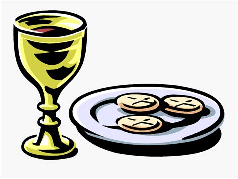 Catholic And Bread Vector - Eucharist Bread And Wine Cartoon , Free Transparent Clipart - ClipartKey