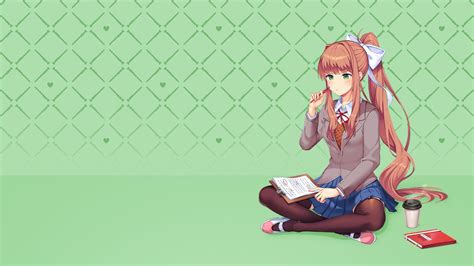 #DDLC Doki Doki Literature Club Monika (Doki Doki Literature Club) #1080P #wallpaper # ...