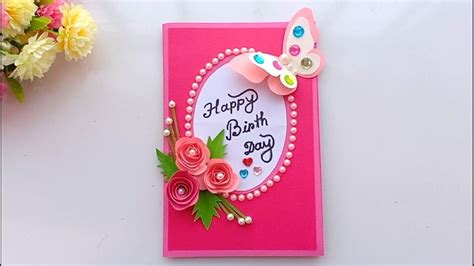 Paper Female Birthday Card Kids Birthday Card Rainbow Greeting Card Handmade Birthday Card ...