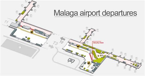 Malaga airport Map - Arrivals and departures map