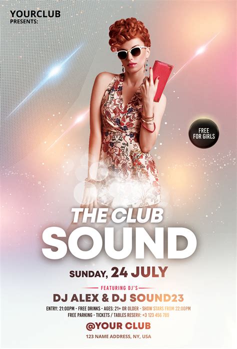 The Club Sound - Elegant Free PSD Flyer Template - PSDFlyer