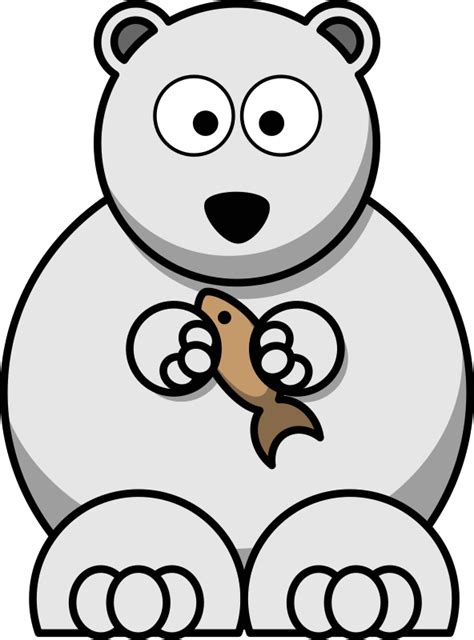 Cartoon Polar Bear - Openclipart