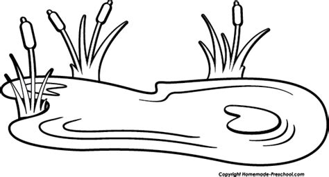 Duck Pond Black And White Clipart - Clipart Kid | Lily pad drawing, Pond drawing, Clip art