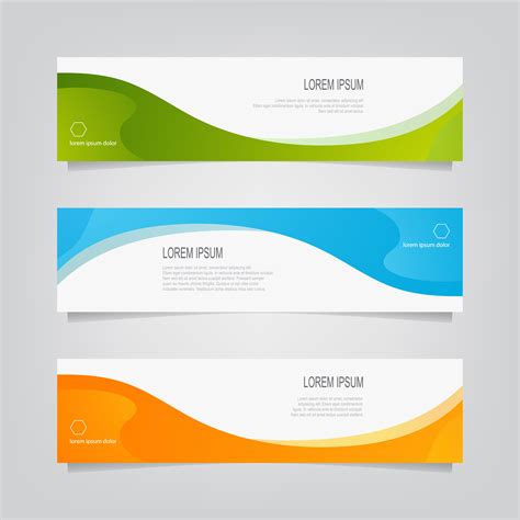 Set of Colorful Undulating Line Banners 676284 Vector Art at Vecteezy