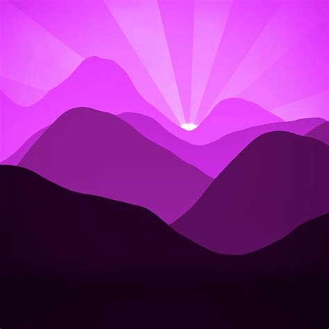 Purple Mountain Sunrise Digital Art by Matthias Hauser