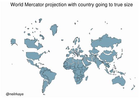 Mercator Misconceptions: Clever Map Shows the True Size of Countries — The New Capital Journal ...