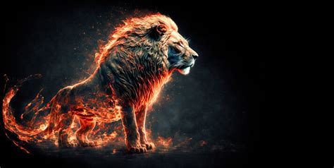 Fire Lion Wallpaper Hd