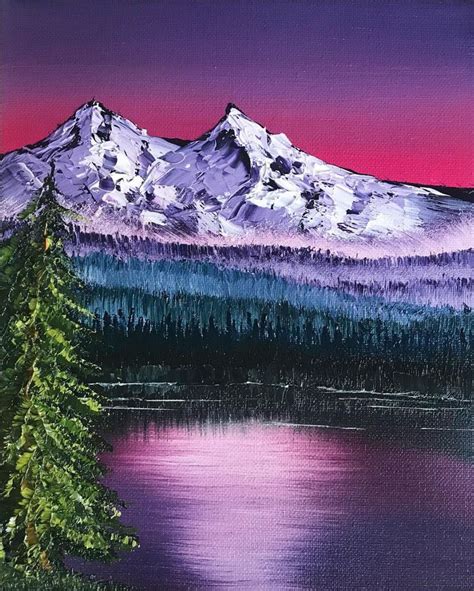 Purple mountains, oil painting | Mountains, Natural landmarks, Landmarks