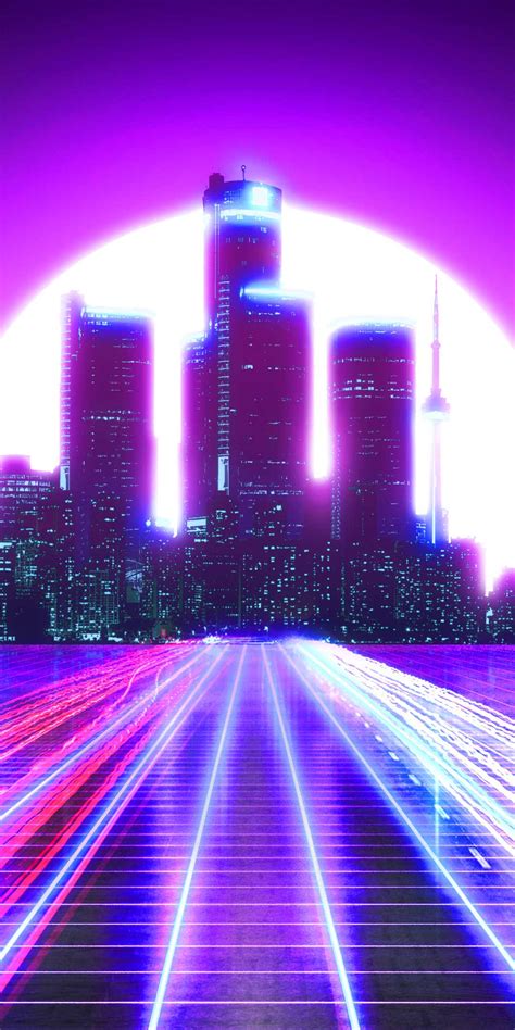 Synthwave City 4k Wallpaper