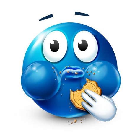 Cookie Muncher | Blue emoji, Emoji meme, Funny emoticons