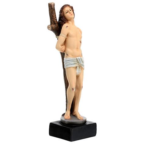 St Sebastian statue, 30 cm colored resin | online sales on HOLYART.com