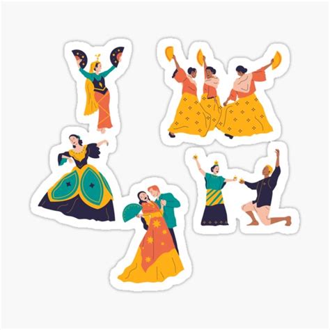 "Sticker Pack Filipino Flores de Mayo Fiesta Dances" Sticker for Sale ...