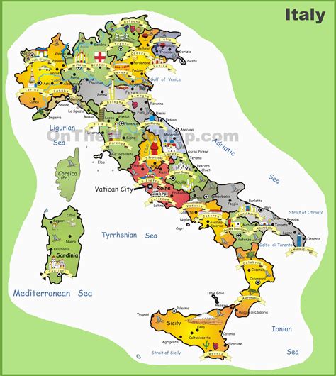 Map Of Italy tourist Destinations | secretmuseum