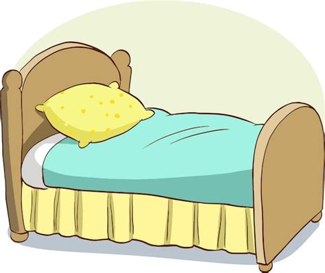 Premium Vector | Children bed covered with green bedding, flat vector illustration isolated.