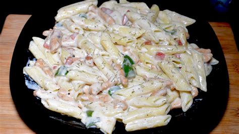 chicken penne pasta in white sauce