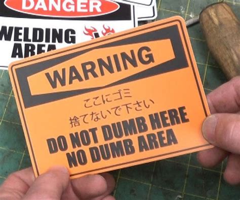 Hilarious Workplace Safety Warning Stickers - Add Some Fun to Your Workplace | PranksterGifts.com