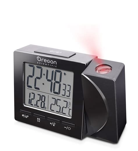 Oregon Scientific RM512P Radio Controlled Projection Alarm Clock Black ...