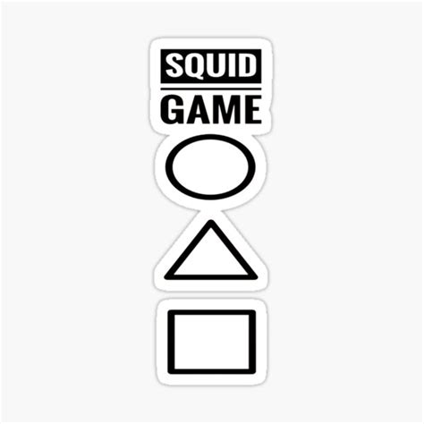 "Squid Game Symbols" Sticker for Sale by MyAnimess | Redbubble