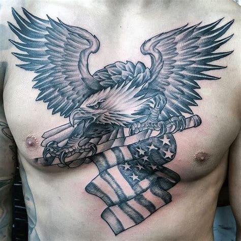 Soaring Eagle Chest Tattoo