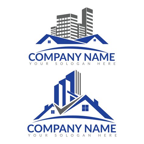 real estate logo design vector. Set of building logo design inspiration ...