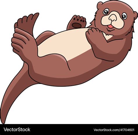 Sea otter cartoon clipart Royalty Free Vector Image